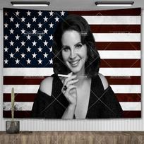 Lana Del Rey Vėliavos Sieninė Gobeleninė Tapiserija Religinės Tapiserijos Kambario Dekoras Estetiniai Meno Plakatai Bendrabučio Dekoras Gobelenai 74x94cm(29x37in)