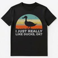 Funny I Just Really Like Ducks Ok T Shirt Unisex T-Shirt M gray