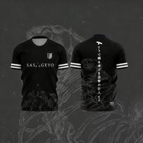 Attack On Titan 3D spausdinti marškinėliai, Anime sportiniai kvėpuojantys trumparankoviai, Unisex futbolo marškinėliai S black
