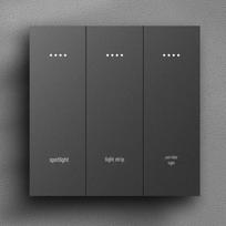 Xiaomi Mesh Smart Switch: Bluetooth-Enabled, Zero-Fire, Aluminum Surface, 3-Gang, Compatible with Mijia App pilka spalva