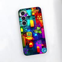 G-Geometry Dash žaidimo dėklas telefonui Samsung A25 A13 A33 5G A54 A36 A35 A56 A52 A14, smūgiams atsparus, minkštas dangtelis Samsung A53