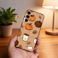Autumn leaves pumpkin Phone Case For Samsung S25,S24,S21,S22,S23,S30,Ultra,S20,Plus,Fe,Lite,5G Black Cover Samsung S21Ultra