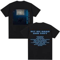 Billie Eilish  Hit Me Hard and Soft The Tour Live in 3D Marškinėliai 2026 Vasara Unisex Moteriški Medvilniniai Oversize Marškinėliai Y2K S black