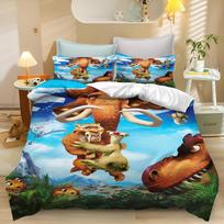 Ledynmečio Manny Scrat Antklodės Užvalkalų Rinkinys Lovos Patalynės Antklodžių Rinkiniai Karališko Dydžio 3D Vaikų Patalynės Rinkinys 140x200cm