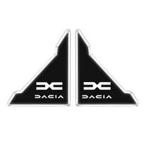 2 vnt. automobilio durelių kampų apsauginis dangtelis Anti-collision lipdukai Dacia Bigster Spring Duster Sandero Jogger Dokker Lodgy white