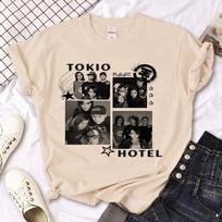 Tokio Hotel marškinėliai mergaitei Skaitmeninis Klasikinis Patogūs Retro estetika Spalvingi marškinėliai Retro Klasikiniai harajuku 2000-ųjų Gotikinis M black