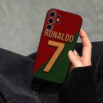 CR7-Ronaldo Futbolo telefono dėklas Samsung S25, S24, S21, S22, S23, S30, Ultra, S20, Plus, Fe, Note, 10, 9, 5G Juodas dangtelis Samsung S24fe