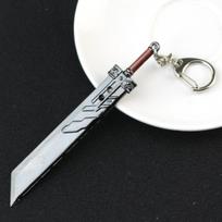 Žaidimas Final Fantasy 7 Cloud Buster kardas Raktų pakabukas Remake kardas Zack Fair Metalinis pakabukas Gerbėjai Cosplay Papuošalai Dovana white