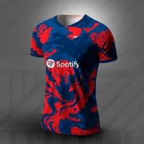 Vasaros „Barcelona Special Edition“ futbolo marškinėliai vyrams ir moterims, patogūs, kvėpuojantys, greitai džiūstantys motociklo treniruočių marškinėliai. 6XL blue