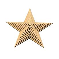 DIY Wooden Five-Pointed Star Slices for Educational Crafts and Decorations 28cm, 1 pc per pack