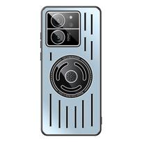 For Xiaomi Mi 13T Pro Case Hard Metal heat dissipation magnetic Aromatherapy Protective back cover case for Xiaomi Mi13T Shell For Mi 13T Pro mėlyna