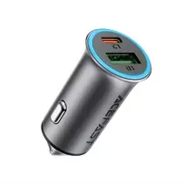 Acefast B16 car charger | 65W | PD, QC, PPS | USB-A, USB-C | gray
