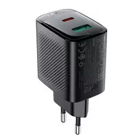 Acefast A106 GaN PD 45W USB-C USB-A Wall Charger - Black