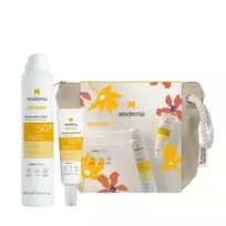 Sesderma Set: Repaskin Transparent, Hydrating  AND  Protecting, Sunscreen Spray, SPF 50, 200 ml + Repaskin, Protecting  AND  Repairing, Before Sun Exposure, Fluid, For Face, SPF 50, 50 ml