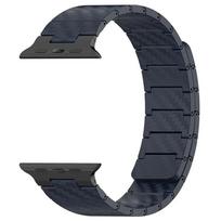 Anglies Pluošto Dirželis+PC Dėklas Apple Watch Juostai Ultra 2 49mm 45mm 41mm 44mm 40 42mm Magnetinis Apyrankė iWatch 9 8 7 6 5 4 3 SE 45mm-Series 9 8 7 black