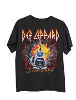 Def Leppard 2026 JK ir ES turo prekių Unisex Y2K stiliaus laisvalaikio gatvės drabužių mada Moterims ir Vyrams Marškinėliai L brown