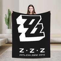 Zenless Zone Zero ZZZ Žaidimo Antklodė ARPG Vaidmenų Flanelinė Naujoviška Šilta Mesti Antklodė Namų Tekstilės Dekoras Kelionės Size: 100*150cm, Weight: 320 GSM white