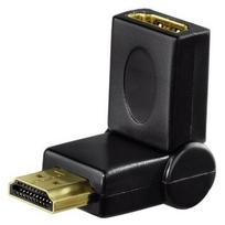 Hama Compact Adapter HDMI Plug - HDMI Socket, swivelling, black