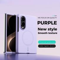 Originalus skystas silikonas Magsafe dėklui Samsung Galaxy Z Fold 8 Ultra fold8 Kameros apsauga Odai draugiškas minkštas dangtelis ZFold8 Galaxy Z Fold 8 violetinė