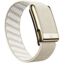Tinka Whoop 5.0 apyrankės dirželiui, nailoninis pintas elastinis Mg Sports keičiamasis apyrankės dirželis su ryškiai sidabro spalvos U formos metalu WHOOP 5.0 beige