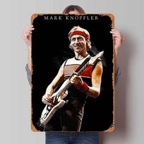 Mark Knopfler Metalinis ženklas Dainininko Plakatai Žaidimų Kambario Dekoracija Vyras Vintažinis Skardos Ženklas Plokštelė Sienos Meno Dekoro Interjerui 20x30cm（7.8x11.8inch） black