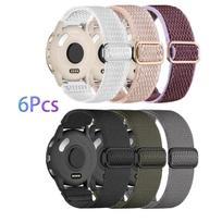 6 vnt. 18/20/22 mm elastinis dirželis, skirtas Garmin Forerunner 255 255S 265S 955 965 945 745 Venu 2 3 4S Sq Vivoactive 4 5 Sportinis nailoninis dirželis Fitbit Versa2 gray