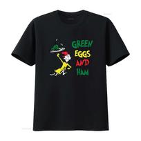 Green Eggs and Ham Character Graphic T-Shirt L black
