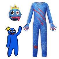 2022 Naujas Helovino kostiumas Vaikams Vaivorykštės draugai Kombinezonas su kauke Vaivorykštės draugai Cosplay kostiumas 140cm blue