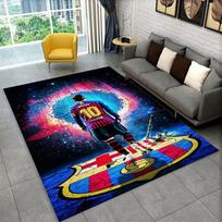 Futbolo Ožys M-Messi Sportinis Neslystantis Kilimas Svetainei, Miegamajam, Žaidimų Kambariui, Minkštas Kilimas Grindų Kilimėlis Namų Dekoro Kilimas Vaikų Kambariui 80x120cm gray