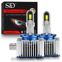 2 vnt. 80000Lm D1S D3S D2S D4S LED priekinių žibintų lemputės D1R D2R D3R D4R D8S D8R LED automobilio šviesa Didelės galios 200W 30 branduolių CSP lustai Turbo lempa 6000K Balta D1S/D1R gray