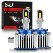 2 vnt. 80000Lm D1S D3S D2S D4S LED priekinių žibintų lemputės D1R D2R D3R D4R D8S D8R LED automobilio šviesa Didelės galios 200W 30 branduolių CSP lustai Turbo lempa 6000K Balta D3S/D3R/D8S/D8R