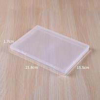 Talpyklos dėklas Stačiakampis plastikinis skaidraus laikymo dėžutė Plokščias namų saugojimo gaminiai 21.8*15.5*1.7CM