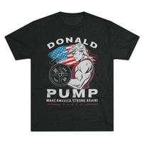 Donaldas „Pump“ Trumpas 2024 m. Prezidentas Svorų kėlimo marškinėliai, Unisex Treniruotėms S white