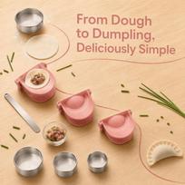 Blue Pink Beige Silver Dumpling Press Mold Set Dumpling Skin Press Set  Home Cooking rožinė