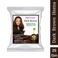 Brown Henna Powder for Hair Colour | Organic Brown Henna for Hair | Herbal Hair Colour Henna for Women & Men | Natural Grey Coverage & Shine (2 x white