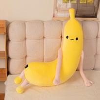 80/100cm humanoidinis pliušinis banano baklažano žaislas kimštas vaisių pliušinis žaislas miego draugas dovana 100cm