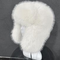 Unisex dirbtinio kailio ushanka slidinėjimo kepurė su ausų apsauga One Size white