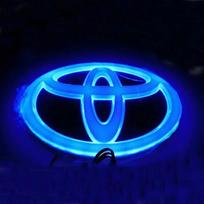 1 unit 4D LED light 16 cm for grille headlight and trunk logo, retrofit accessory for Toyota Land Crui balta