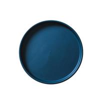 Auksinis keraminis apvalus padėklas gėlių vazonui - Apsaugo nuo šaknų puvinio ir vandens išsiliejimo Outer 9cm, Inner 8cm tamsiai mėlyna spalva