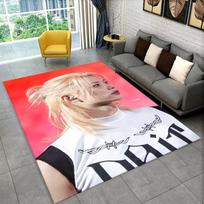 Kpop Felix Stray Kids Muzikos žvaigždė Kilimas kilimėlis Žaidimų kambariui Miegamajam Svetainei Sofai Namų dekoravimui, vaikiškas plotas Kilimas Neslystantis grindų kilimėlis 40x60cm black