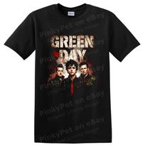 Green Day American Idiot Era Rock Music T Shirt Punk Band Portrait Graphic Tee XXXL black