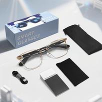 Dirbtinio intelekto „Bluetooth“ išmanieji akiniai su automatiniu įjungimu/išjungimu, metalinės spyruoklinės vyriai, muzikos ir skambučių jutikliai