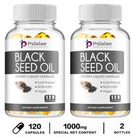 Juodgrūdžių aliejus 1000 mg 120 skystų kapsulių - Šalto spaudimo, kasdieniam gerai savijautai 120*2