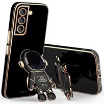 Prabangus astronauto stovas dėklas, skirtas Samsung Galaxy S25 S26 Ultra S24 FE S23 Plus S22 S21 A54 A34 A52 A53 5G A14 A17 A37 A57 Padengtas silikoninis telefono dėklas Samsung S26 Ultra juoda