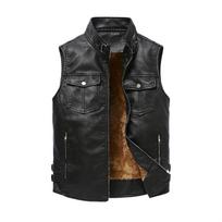 Punk Retro vyriškos odinės liemenės Vyriškos žūklės motociklais liemenės lauke L black