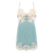 TERMEZY Satin Sleepwear Moteriški Seksualūs naktiniai marškiniai be nugaros M žalia