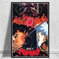 Kentaro Miura Berserk Japonijos anime plakatas Retro animacinių filmų drobės tapyba ir spauda Senovinis menas Dekoratyvinis namų dekoras Cuadro be rėmelio 40*60cm