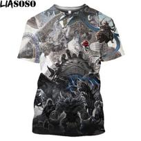 Vyriški drabužiai Final Fantasy VII Remake Vyriški marškinėliai 3d Print Oversize Trumpomis rankovėmis madingi marškinėliai Kasdieniai marškinėliai Homme Tee Tops XXXXL gray