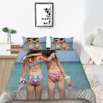 Bikinio patalynė 3D spausdinimas Grožis antklodės užvalkalas pagalvės užvalkalas 3/2 Šeimos miegamojo patalynės komplektas Viengulė lova viso dydžio vyrų namų apdaila DE 100x135cm