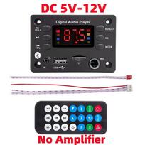 DC 5V-12V Bluetooth 5.0 MP3 WMA WAV APE dekoderis Automobilinis laisvų rankų įrangos garso moduliai Mikrofonas USB TF FM radijas MP3 muzikos grotuvas Garsiakalbis No Amp DC 5V-12V black